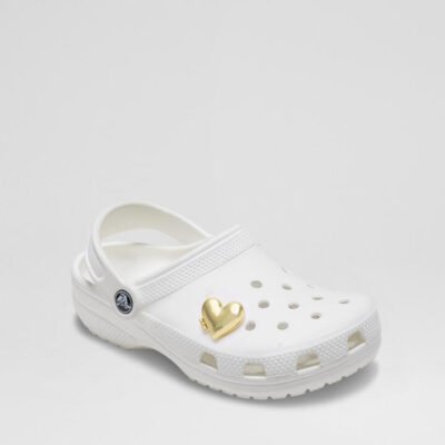 Gold Bubble Heart Jibbitz