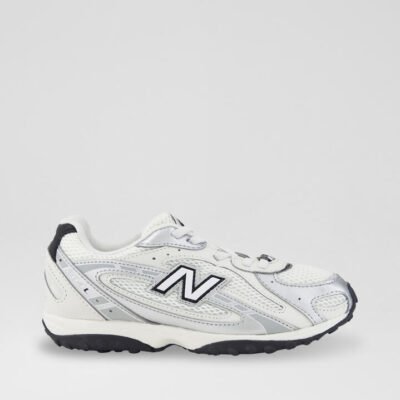 204 L Junior White Grey Matter Suede Sneakers