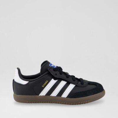 Samba Toddler Black White Leather Sneakers
