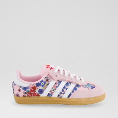 Liberty Samba Junior Clear Pink White Fabric Sneakers